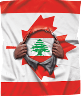 Lebanon Flag Canadian Flag Ripped - Gift for Lebanese From Lebanon Magnet