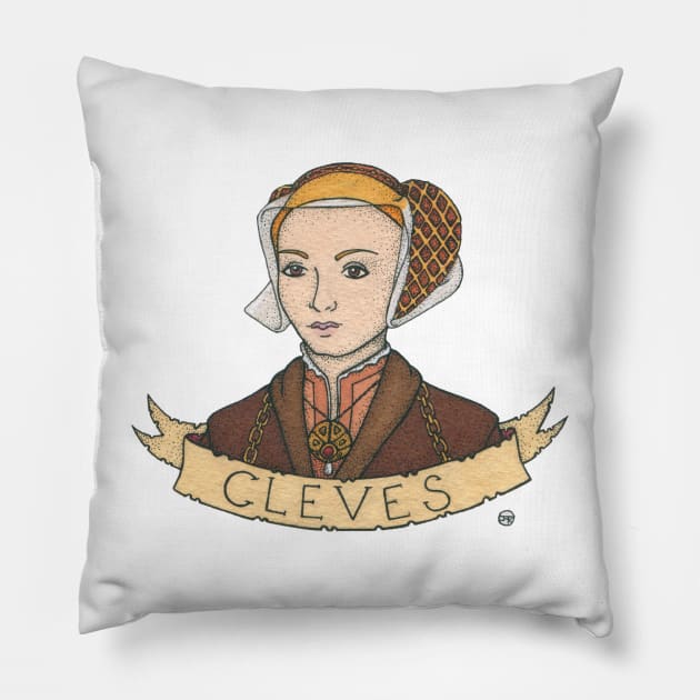 Anne of Cleves Pillow by Joyia M