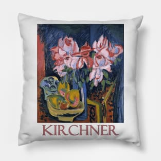 Pink Roses by Ernst Ludwig Kirchner Pillow