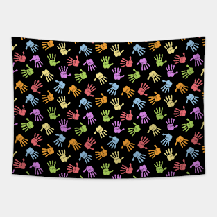 Handprints pattern Tapestry