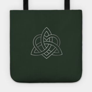 Celtic Trinity Knot. Celtic Triquetra with heart. Tote