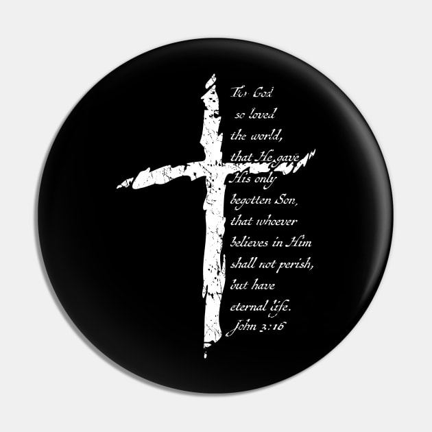 John 3:16 Christian Cross Salvation Bible Verse Pin by hobrath