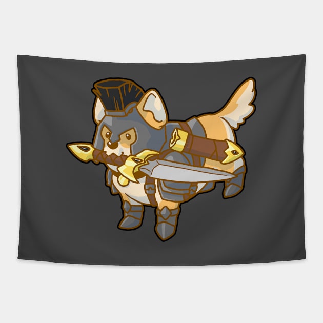 Fighter Puppy Tapestry by NathanBenich