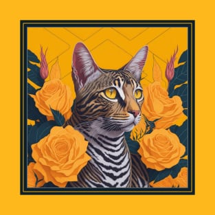 Egyptian mau. Style vector (yellow version egyptian mau) T-Shirt