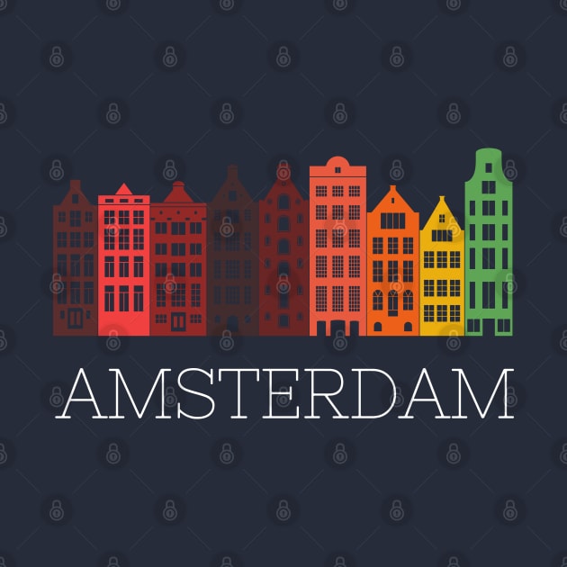 Amsterdam Skyline Present by davidisnoartist