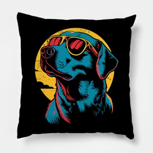 Dog wearing sunglasses Pillow