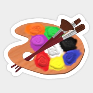 Paint Brushes  Sticker for Sale by LeighsDesigns