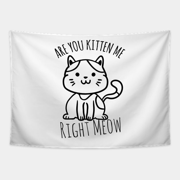 Are You Kitten Me Right Meow Tapestry by Sunil Belidon