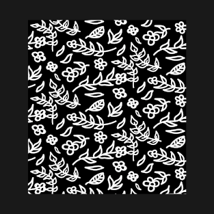 Black and white plants seamless pattern T-Shirt