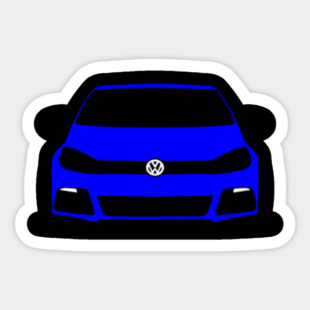 Vw Golf R Front View Vw Golf R Front Vector Sticker Teepublic