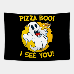 Pizza Boo I See You | Ghost Pizza Tapestry