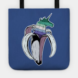 Gay Man Unicorn Banana LGBT Pride Flag Tote