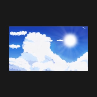 Calming Scene Above the Clouds - Relaxing Anime Scenery T-Shirt