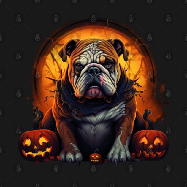 Angry Bulldog Halloween by NatashaCuteShop