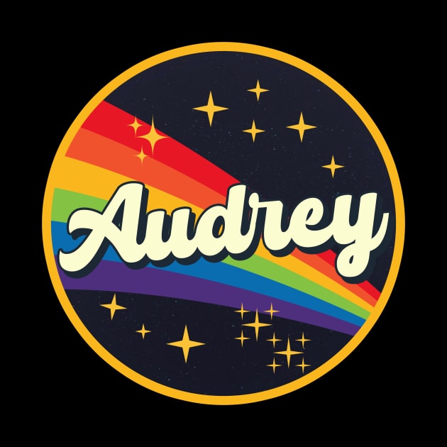 Audrey // Rainbow In Space Vintage Style by LMW Art