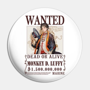 Luffy One Piece Wanted Pin