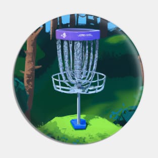 Disc Golf in a Wooded Area Pin