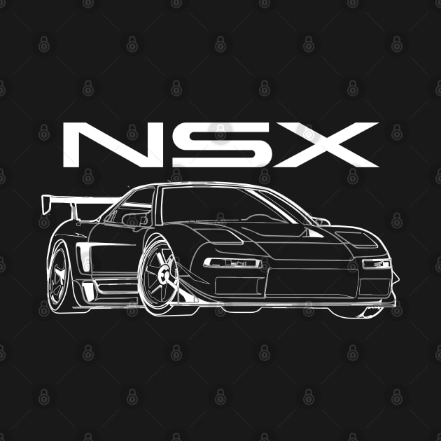 honda NSX line art by cowtown_cowboy