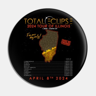Total Solar Eclipse 2024 Tour of Illinois Pin