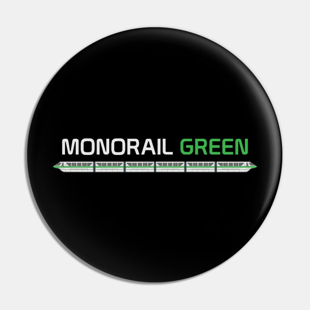 Monorail Green Pin by Tomorrowland Arcade