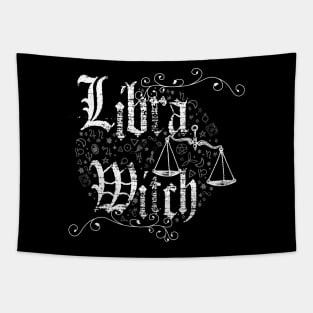 Libra Zodiac sign Witch craft vintage distressed Horoscope Tapestry