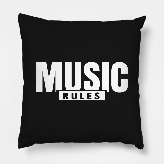 Music Rules Pillow by EpicMums