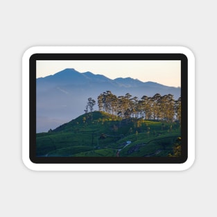 Sunrise over mountains covered with clouds Magnet