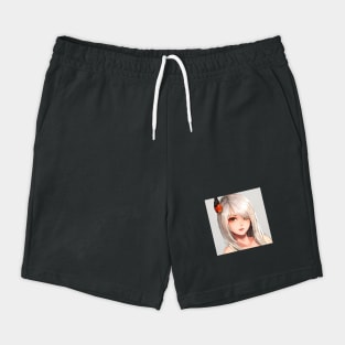 white hair anime art Shorts