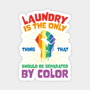 Laundry Is The Only Thing That Should Be Separated By Color Magnet