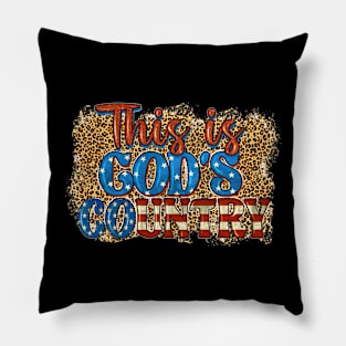 This Is God's USA Country Christian Sunflower American Flag Pillow