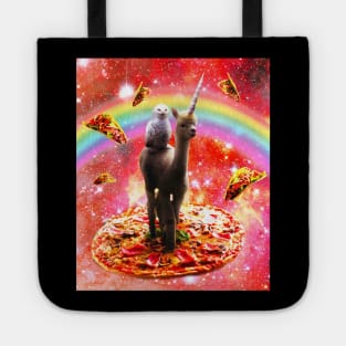 Space Owl Riding Alpaca Unicorn - Pizza & Taco Tote