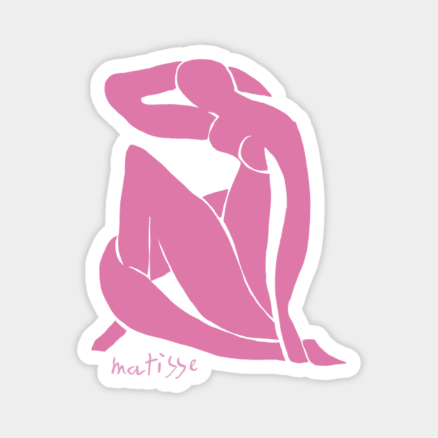 Matisse Nude in Pink Magnet by Petras