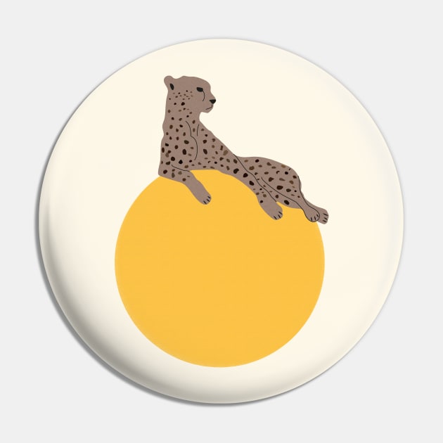 Leopard and sun Pin by grafart