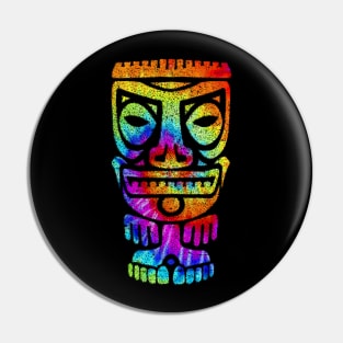 Tie Dye Tiki Idol Pin