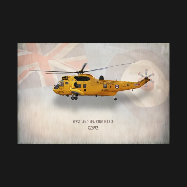 Westland Sea King HAR3 XZ592 by aviationart