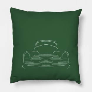 1947 Chevy Fleetmaster - stencil, white Pillow