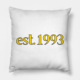 Est. 1993 Cartoonish Retro Birthday Pillow