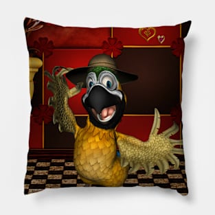 Funny parrot Pillow