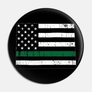 Wyoming Thin Green Line Military and Border Patrol Shirt Pin