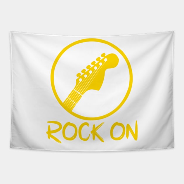 Strum the Beat - ROCK ON Guitar Tapestry by Salaar Design Hub