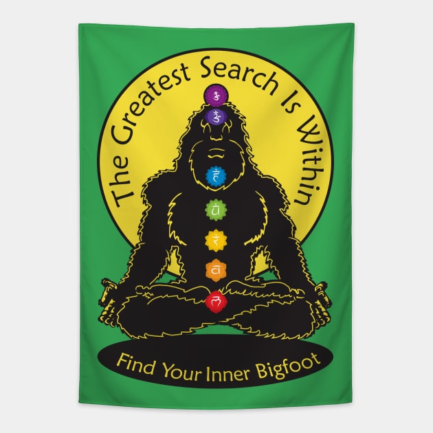 Find Your Inner Bigfoot Tapestry by buddysbane