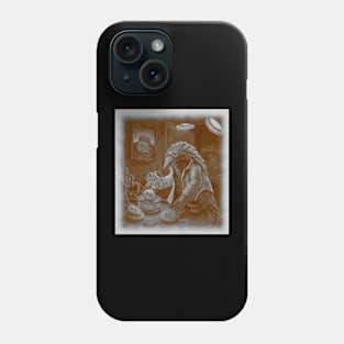 black and white pangolin bringing cookies to life Phone Case