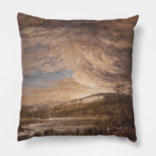 A River Landscape, Sunset by John Linnell Pillow