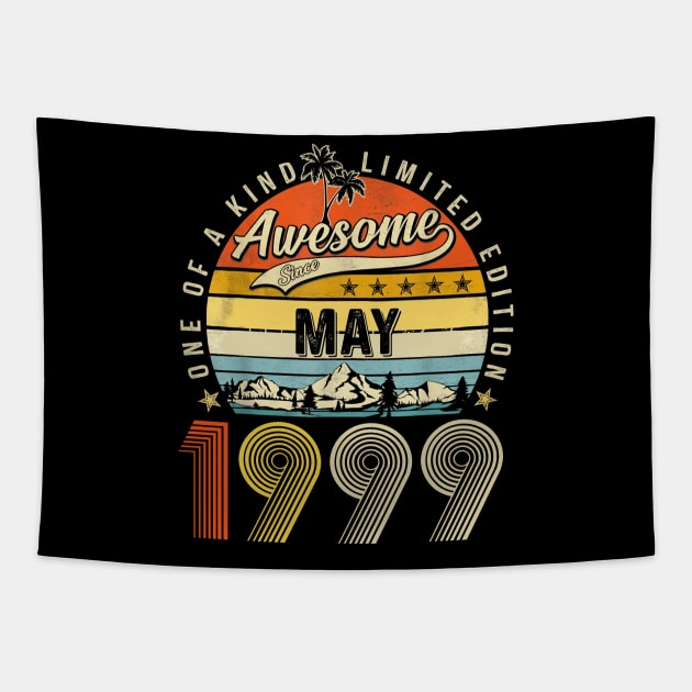 Awesome Since May 1999 Vintage 24th Birthday Tapestry by Benko Clarence