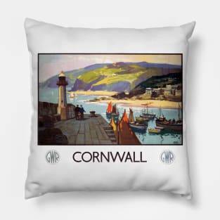 Vintage British Rail Travel Poster: Cornwall Pillow