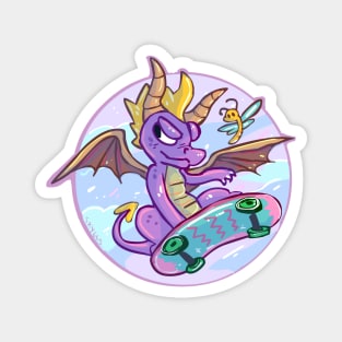 Skateboarding Spyro Magnet