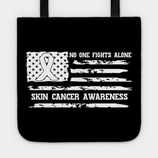 No One Fights Alone Skin Cancer Awareness Tote