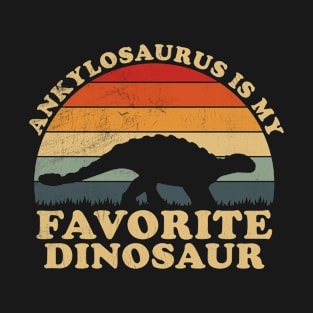 Ankylosaurus Is My Spirit Animal Dinosaur Vintage Retro T-Shirt