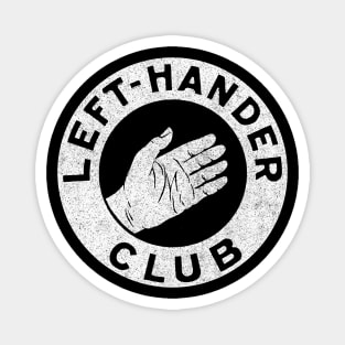 Left Hander Club / Vintage Faded & Distressed Design Magnet