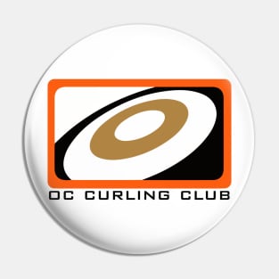 OC Curling Logo - Dark Text Pin